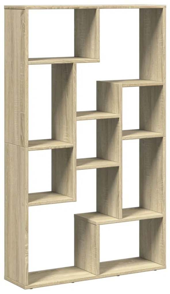 sonoma tölgy színű szerelt fa könyvespolc 72 x 20 x 120 cm
