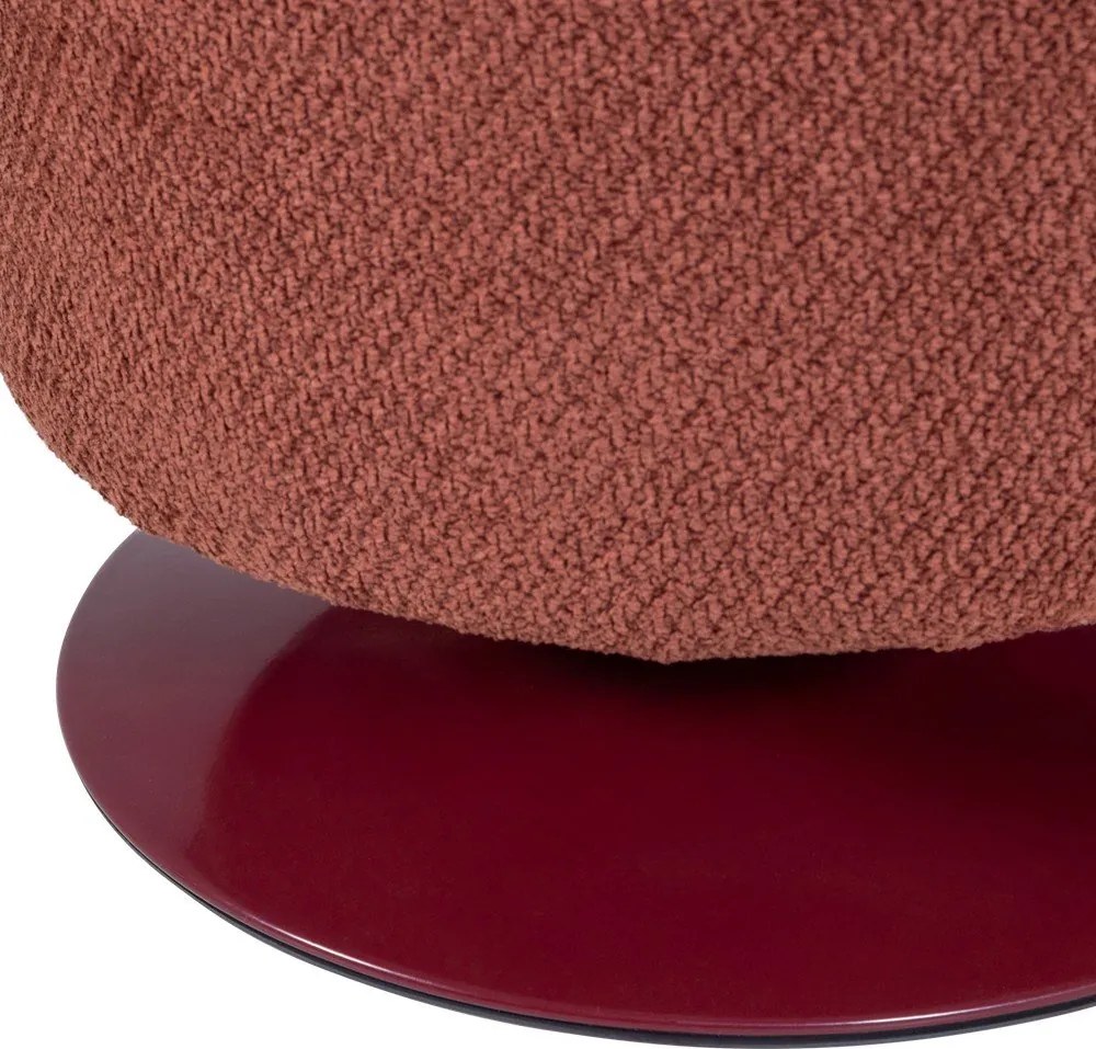 Piros buklé puff Islen – WOOOD