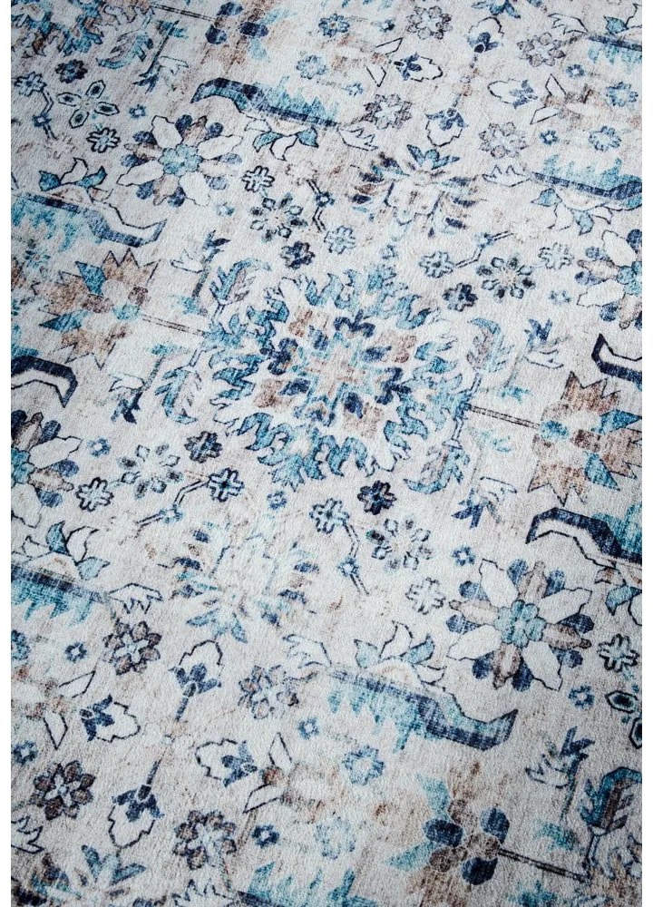 Világoskék szőnyeg 160x230 cm Saveh Cream Blue – Elle Decoration