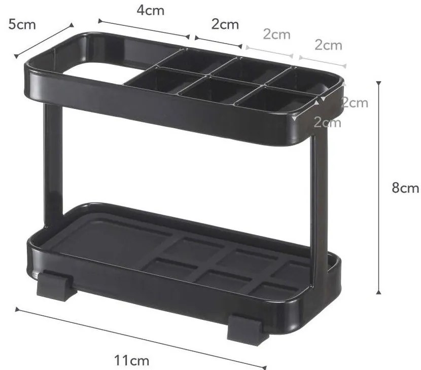 Tower fekete fogkefe- és fogkrémtartó - YAMAZAKI