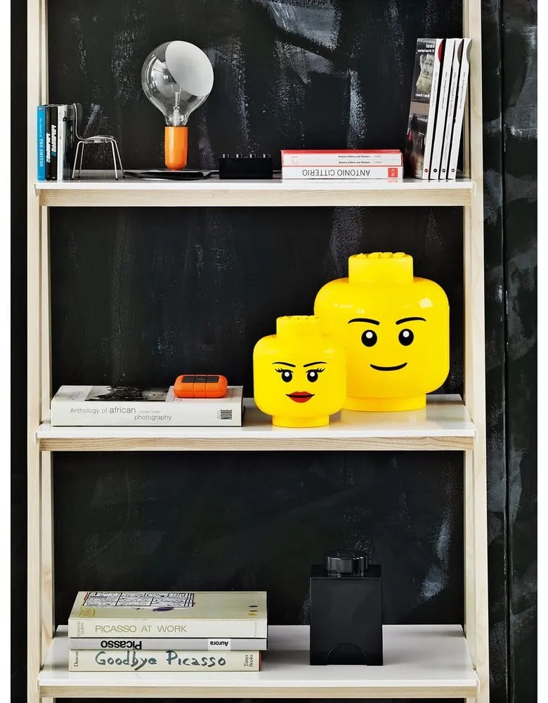 Silly sárga fejformájú tárolódoboz, ⌀ 16,3 cm - LEGO®