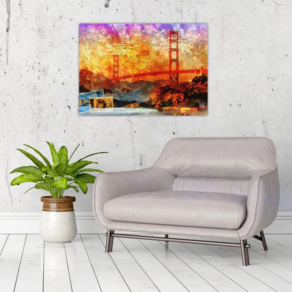 Kép - Golden Gate, San Francisco, Kalifornia (70x50 cm)