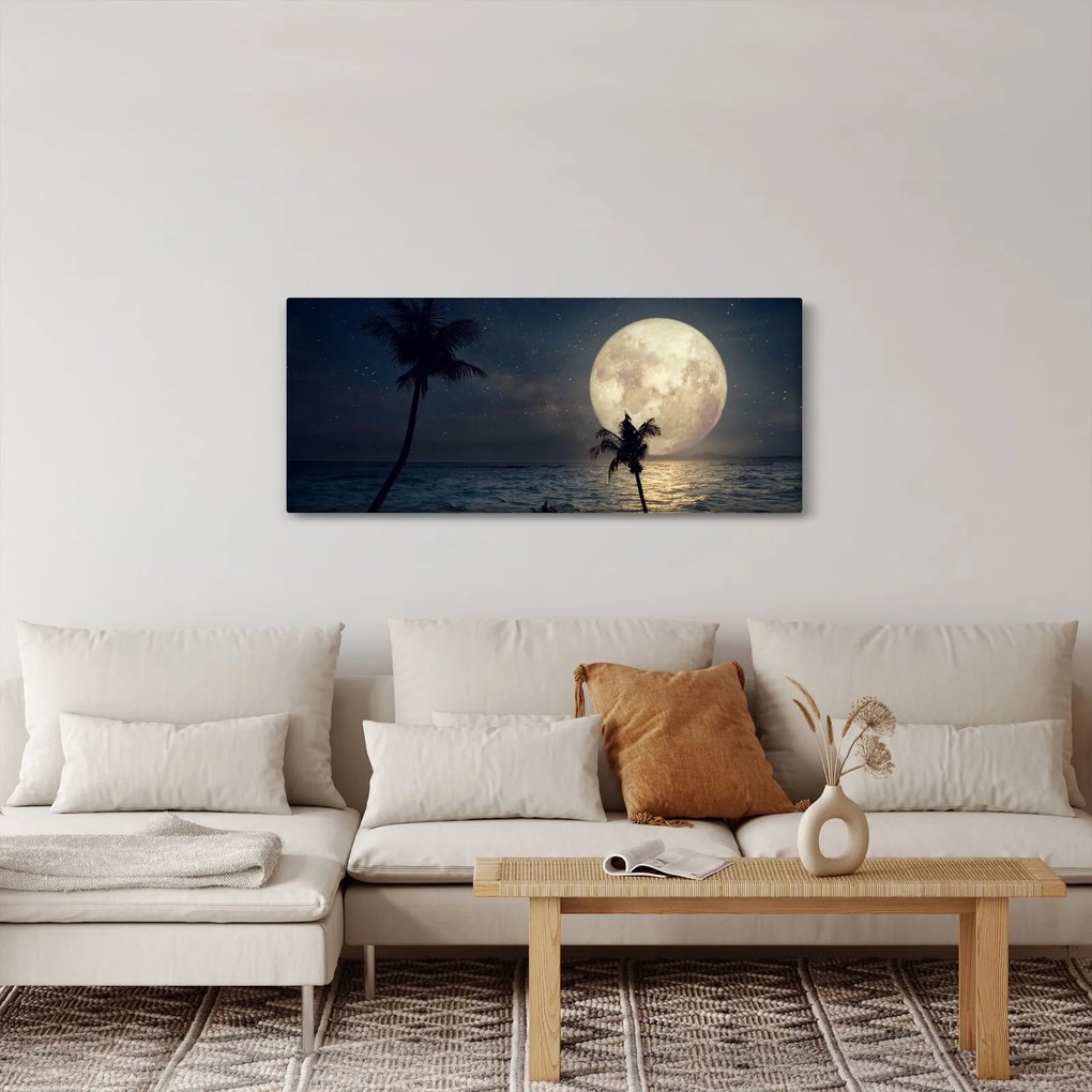 Kép - Strand telihold alatt (120x50 cm)