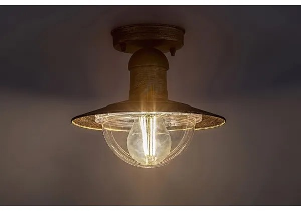 Brilagi - Kültéri mennyezeti lámpa MOLDE 1xE27/60W IP44 bronz/patina