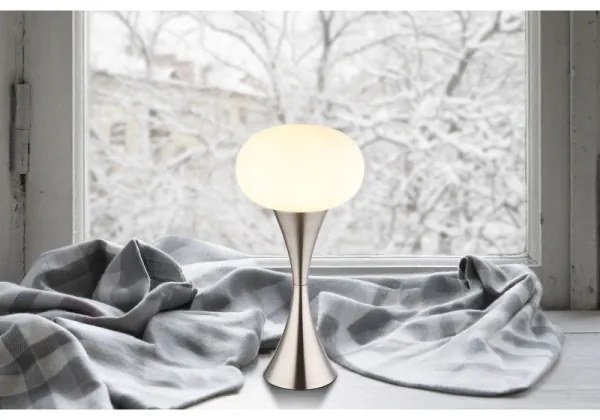 Globo 21027N - Asztali lámpa LULA 1xE14/25W/230V matt króm