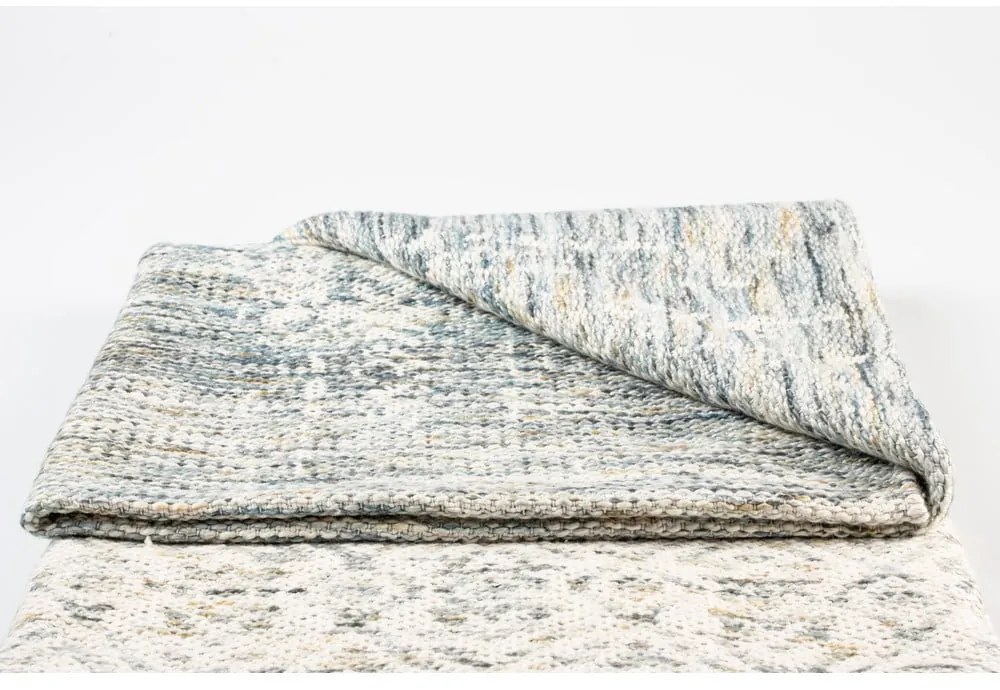 Liv Blue pamut pléd, 130 x 170 cm - White Label