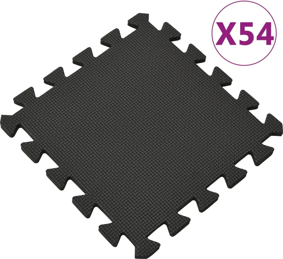 vidaXL 54 db fekete EVA habszivacs padlószőnyeg 4,86 ㎡