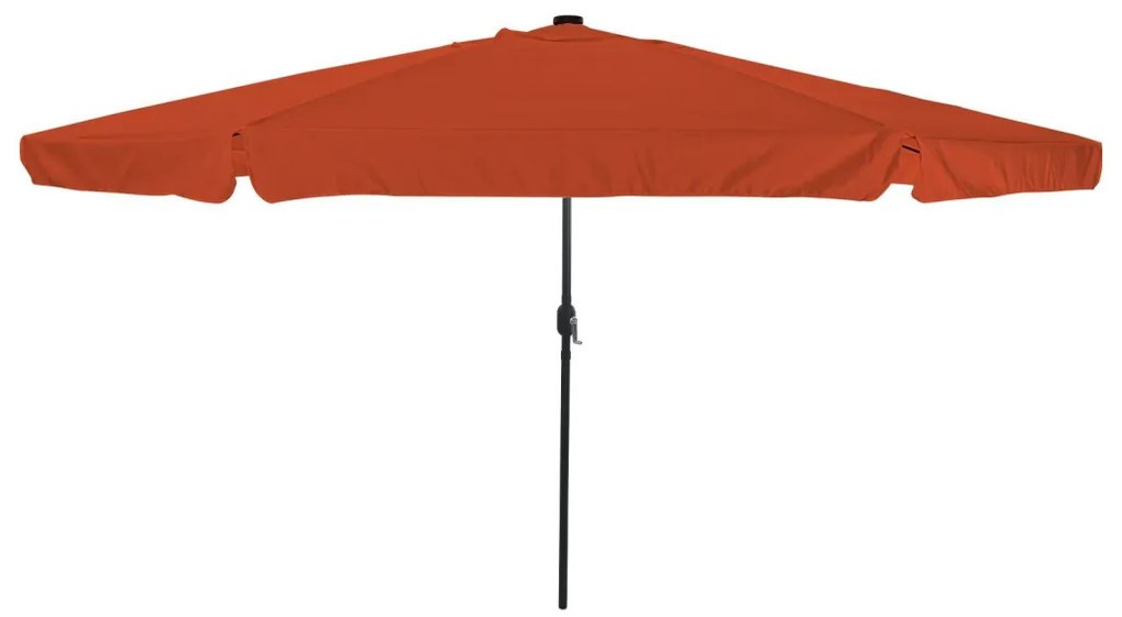 Kert Napernyő LED villanyokkal ø395x245 cm Terrakotta