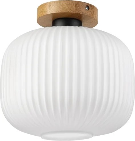 Mennyezeti lámpa HARMA WOOD 1xE27/15W/230V tölgy/fehér átm. 25 cm
