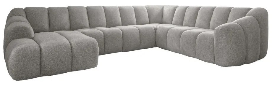 Világosszürke sarokkanapé (jobb oldali-U alakú) Shell – Miuform