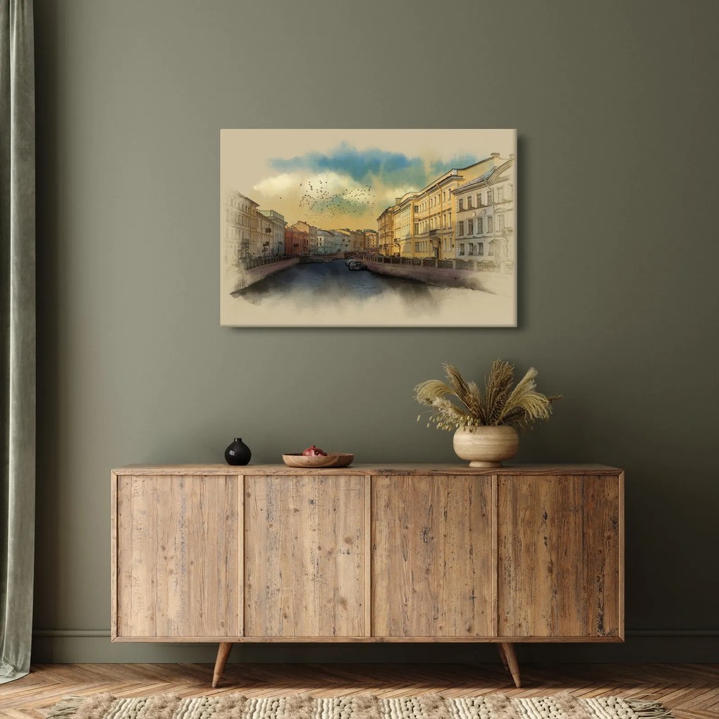 Kép - Moyka, folyó, St. Petersburg, Oroszország (90x60 cm)
