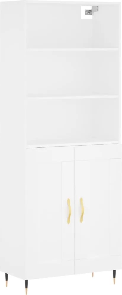 vidaXL fehér szerelt fa magasszekrény 69,5 x 34 x 180 cm