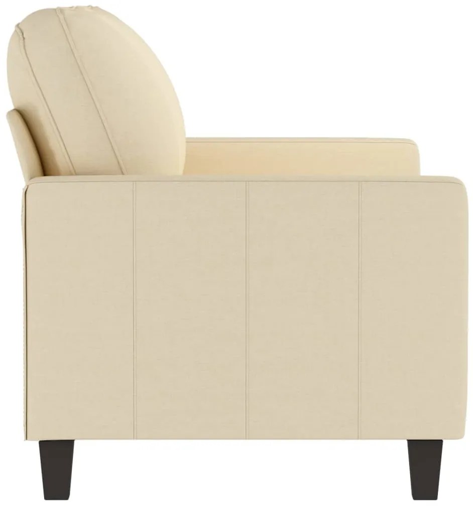 vidaXL kétszemélyes krémszínű szövetkanapé 120 cm