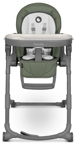 Lionelo - CORA PLUS 2 az 1-ben gyermek etetőszék, olívazöld
