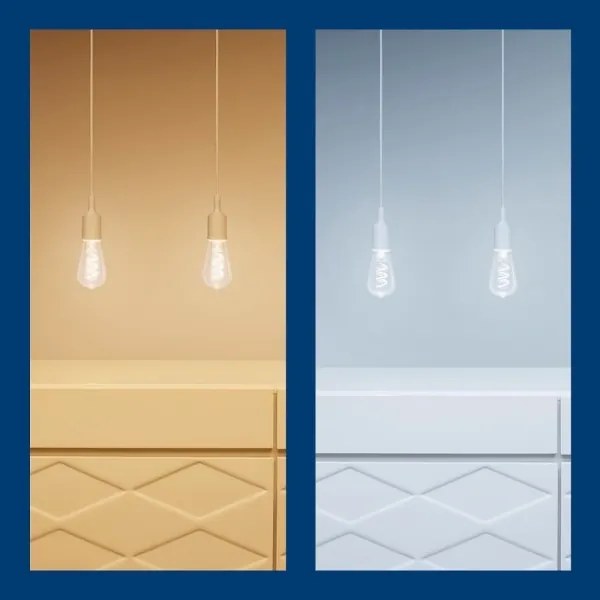 LED RGBW Dimmelhető izzó ST64 E27/6,3W/230V 2200-6500K Wi-Fi - WiZ