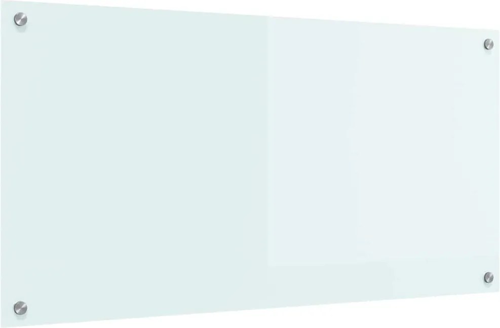 vidaXL Konyhai splashback Fehér 100 x 50 cm edzett üveg