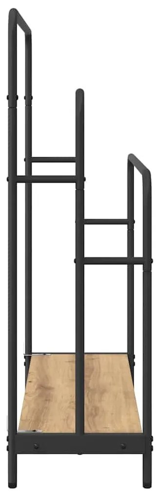 Ruhaszárító polcokkal kézműves tölgy 90 x 30 x 100.5 cm Faanyag