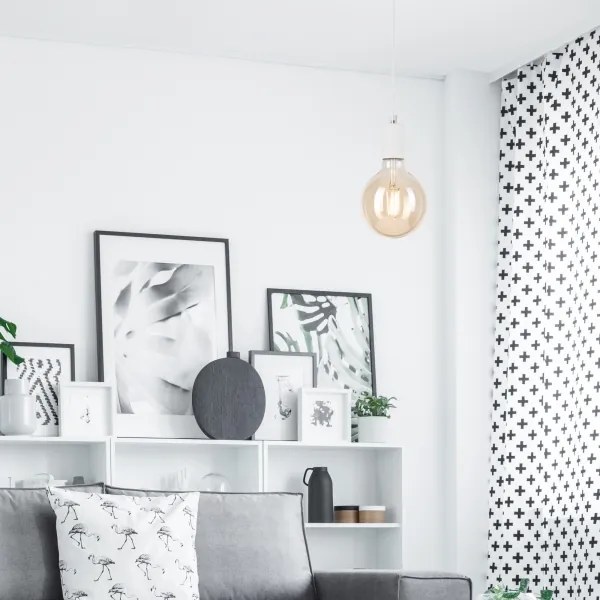 Csillár zsinóron ASTRID 1xE27/60W/230V fehér