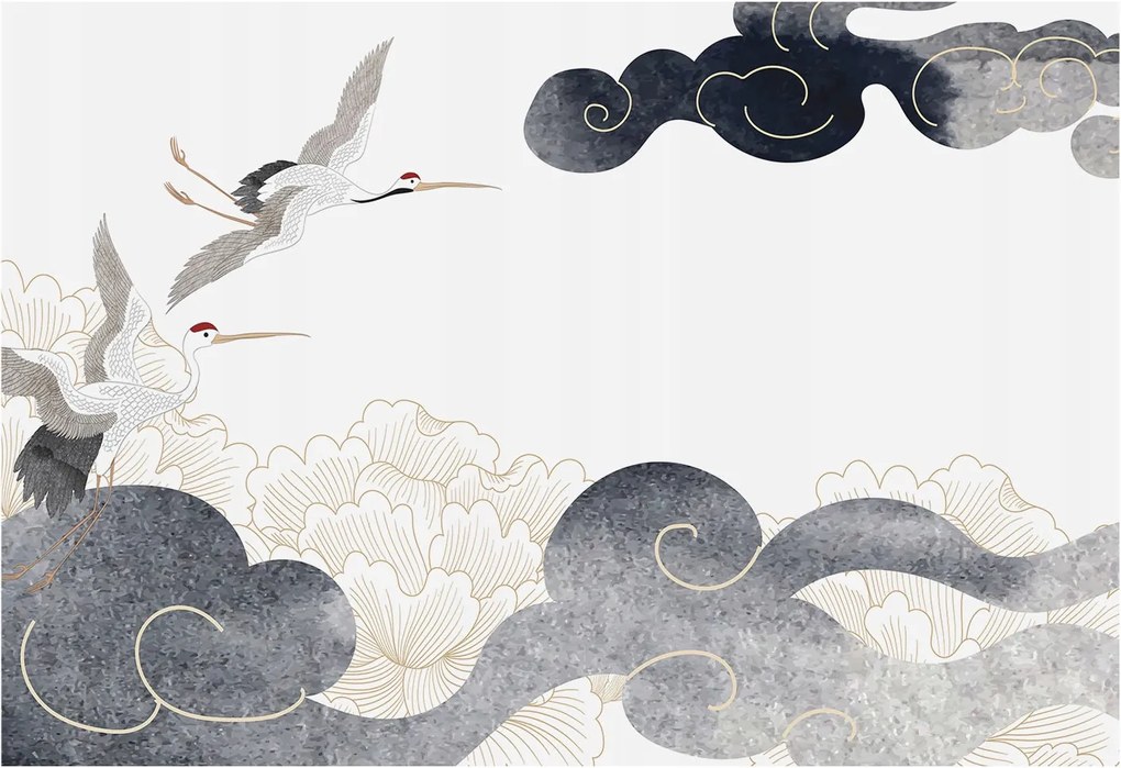 Flizelina Dekoratív Fotótapéta Hálószobába Daruk repülés közben 152x104 Ragasztó