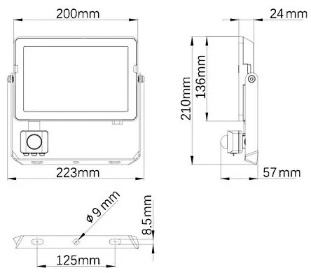 Philips - LED Kültéri reflektor érzékelővel PROJECTLINE LED/50W/230V IP65 3000K