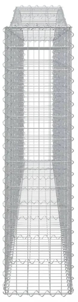 8 db íves horganyzott vas gabion kosár 400x30x120/140 cm