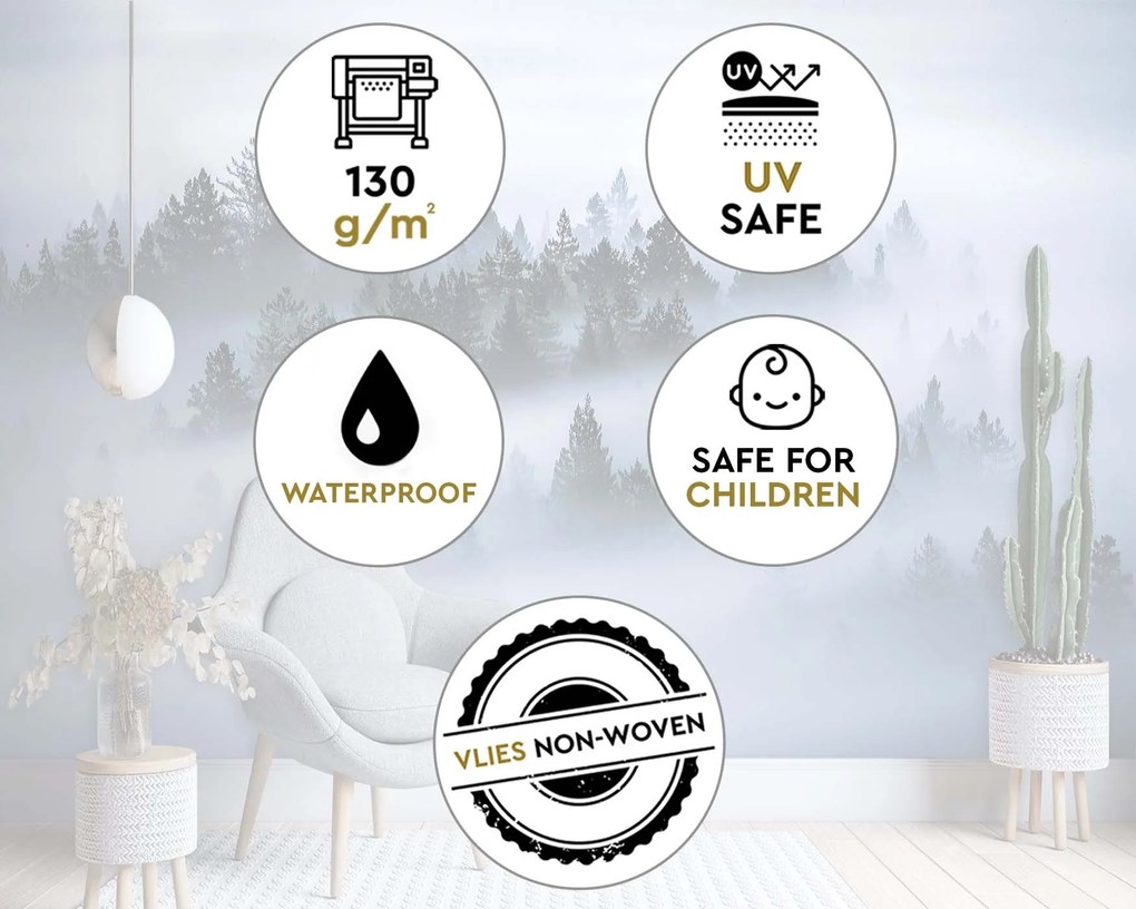 Gario Fotótapéta Erdő a ködben Anyag: Vlies, Méret: 150 x 105 cm