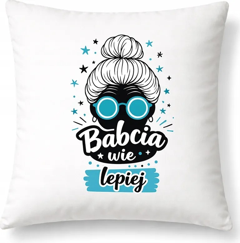 Nagymama Párna Nagymama Jobban Tudja Fehér Dekoratív