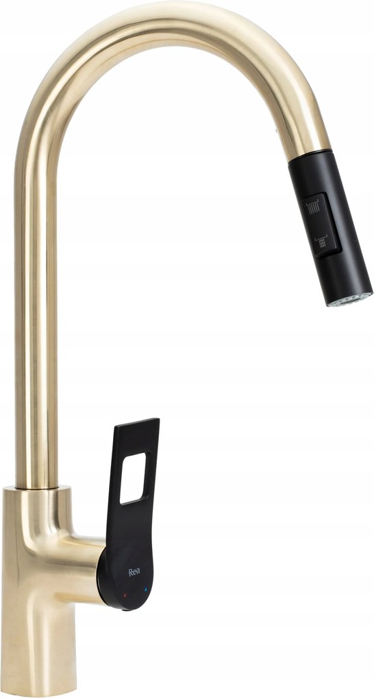 Konyhai csaptelep Soul Arany Csiszolt Fekete Rea