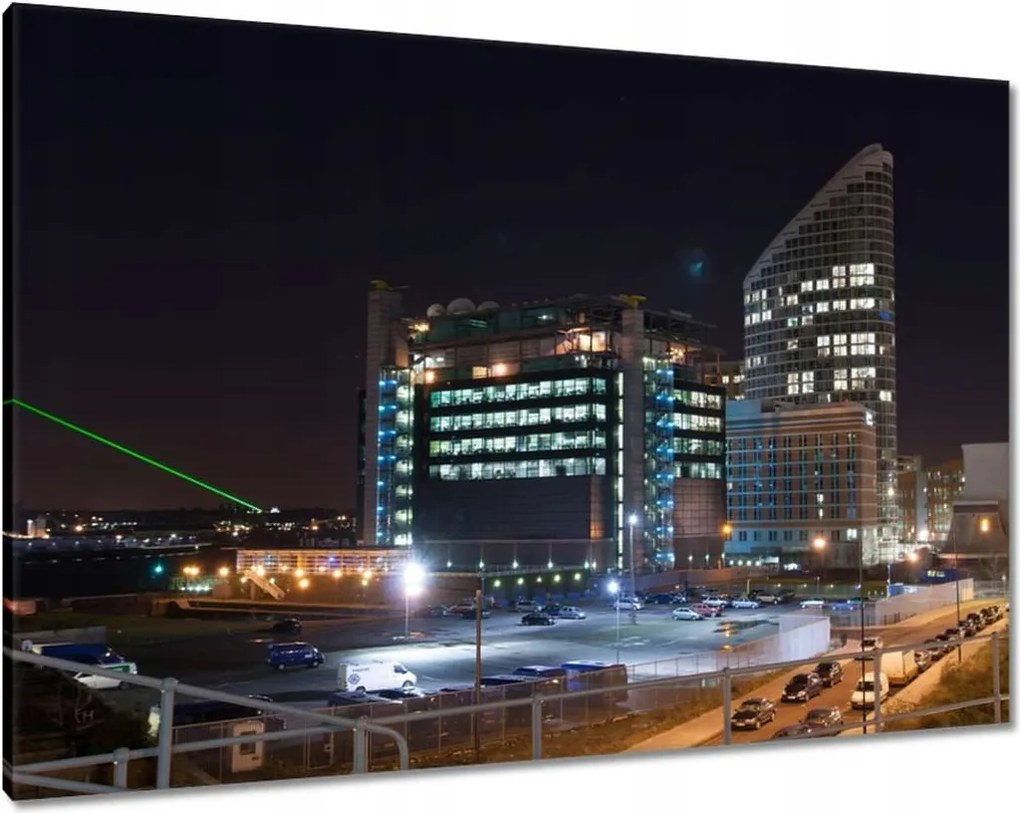 Vászonkép 100x70 Éjszaka Kilátás a felhőkarcolókra