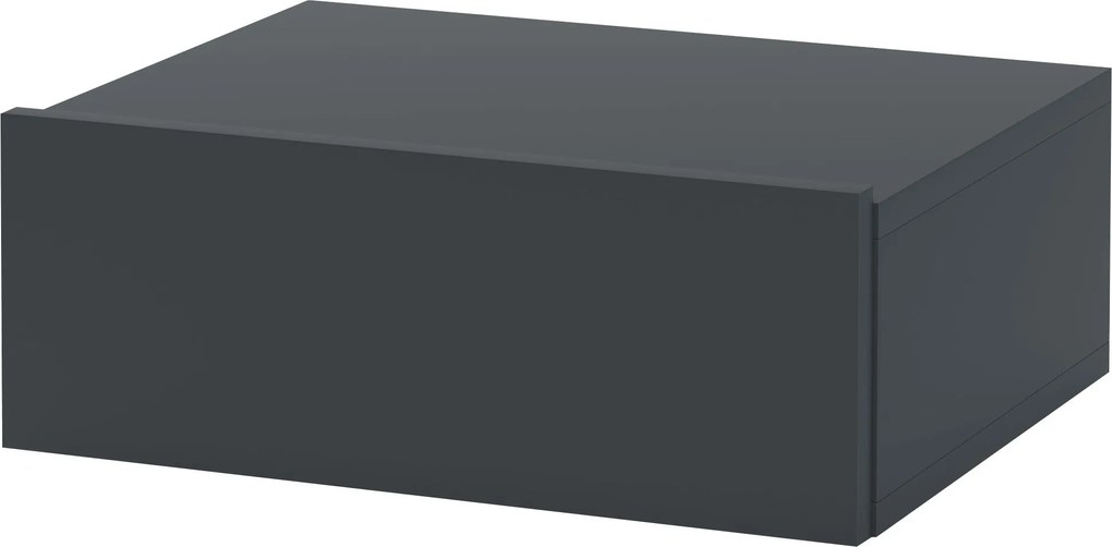 HOMCOM Függesztett Éjjeli Asztal Fiókkal, Hálószobai Éjjeli Asztal Forgácslapból, Modern Stílusú, 40x30x15 cm, Fekete | Aosom