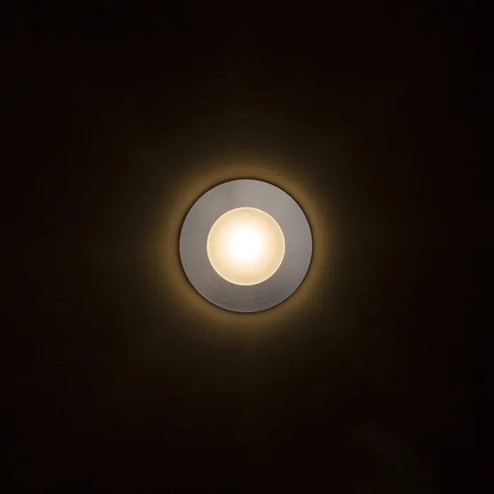 RENDL R12685 CLUB LED kültéri lámpa, falba süllyesztett IP54 ezüstszürke