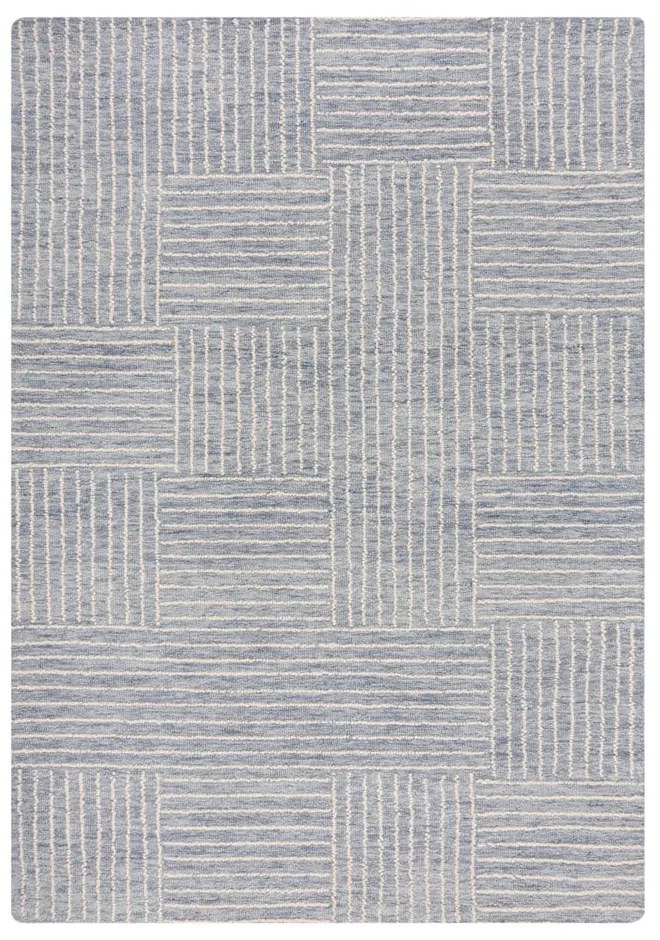 Világoskék kézi szövésű gyapjú szőnyeg 120x170 cm Memphis Wool – Flair Rugs