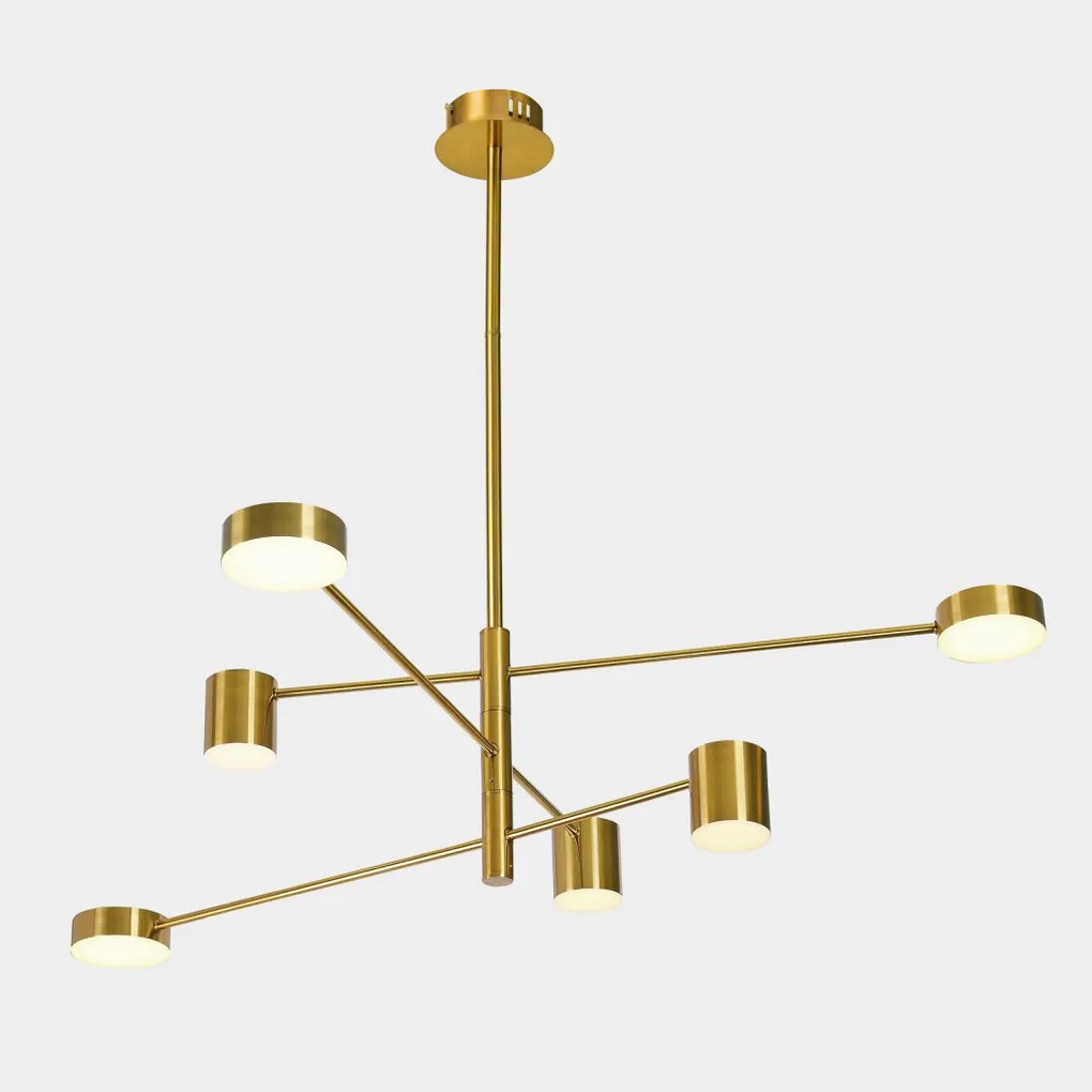 ITALUX PND-16374-6-COP-GD-4K REMDAL Modern Led Függesztett Lámpa IP20