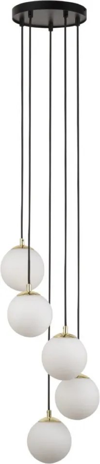 SIGMA LIGHTING 33659 PIANO Többágú Függesztett Lámpa Fehér, Fekete, Sárgaréz G9 IP20