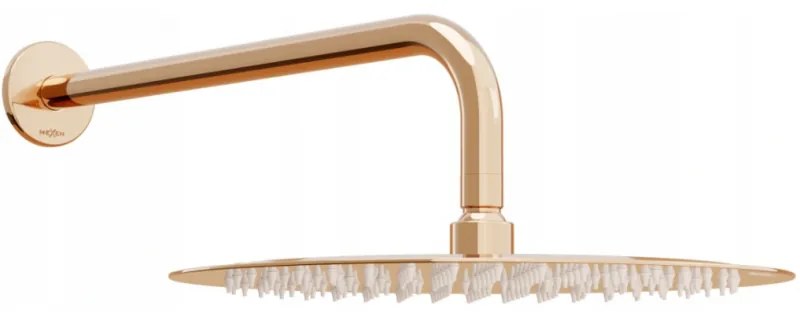 Mexen Slim esőfej 30 cm zuhanykarral 40 cm, rózsaszín arany, 79230211-60