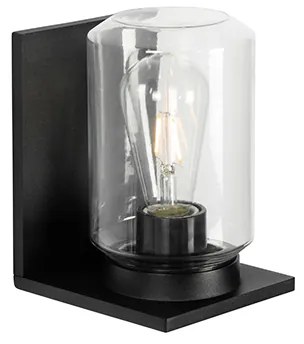 Modern fali lámpa fekete IP54 - Marshall