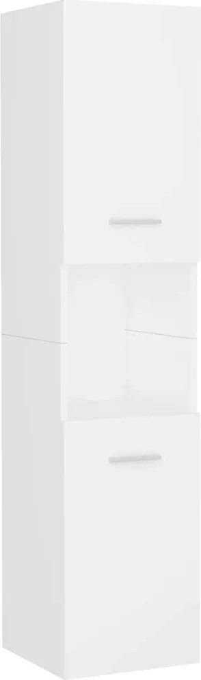 vidaXL fehér szerelt fa fürdőszobaszekrény 30 x 30 x 130 cm