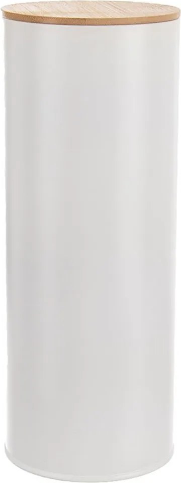 Spagetti Tésztatartó Fém Doboz Bambusz Fedéllel