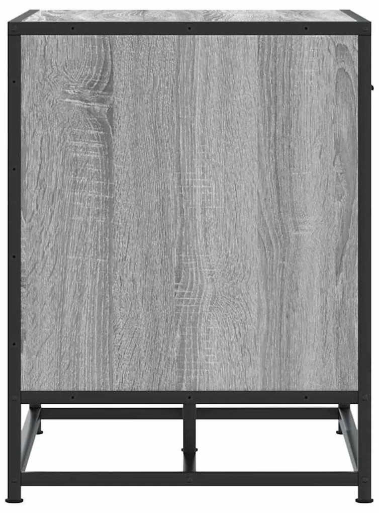 cipőpad szürke Sonoma 60x40x53,5 cm Gépi fa és fém