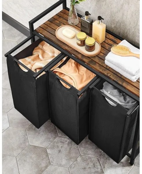 REX mosókosár barna/fekete