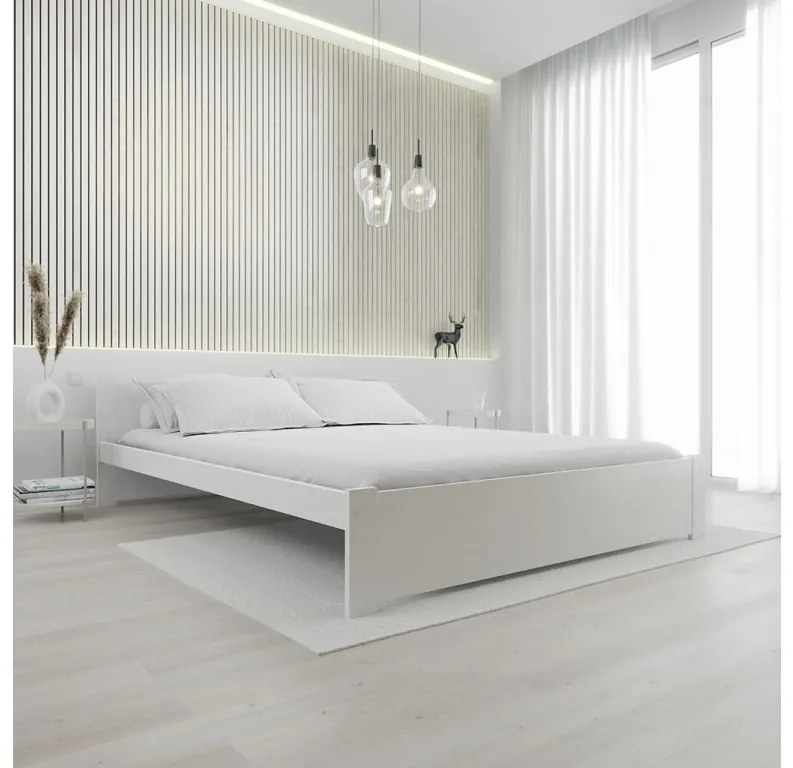 IKAROS ágy 160 x 200 cm, fehér Ágyrács: Léces ágyrács, Matrac: Deluxe 10 cm matrac