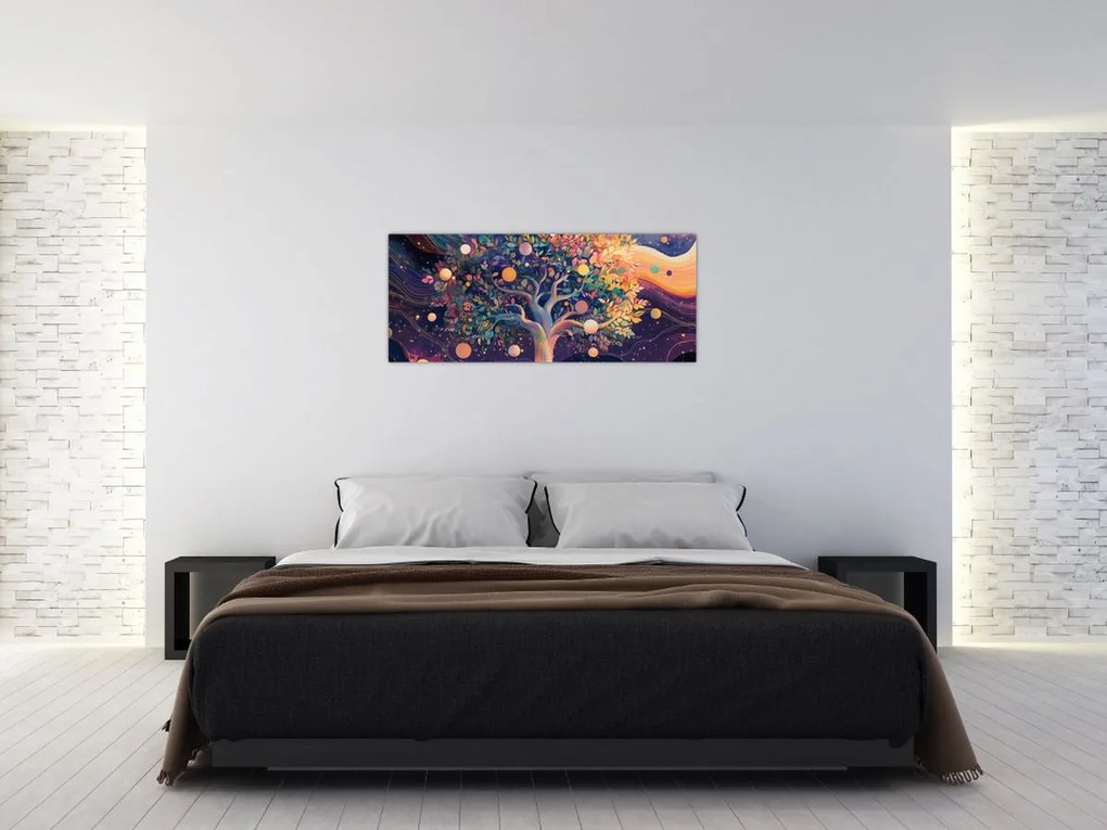 Kép – Lila fa tele energiával (120x50 cm)
