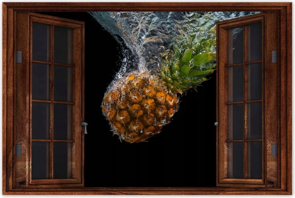 Poszter 60x40 Ananász a vízbe esik