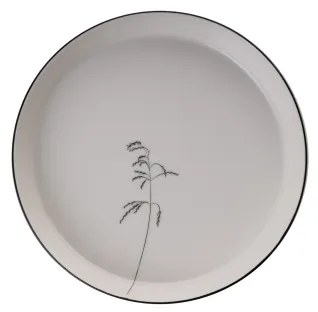 27 darabos étkészlet, fehér/fekete/porcelán