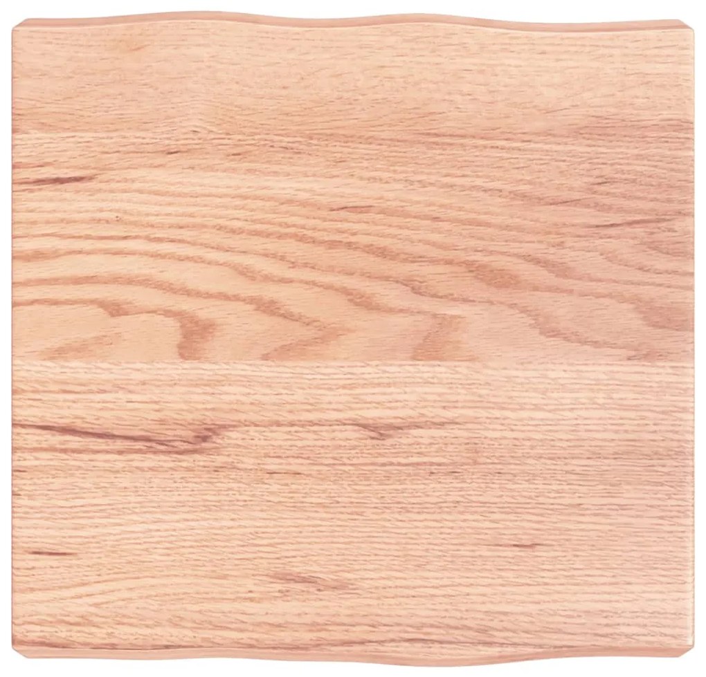 világosbarna asztallap 40x40x(2-6) cm kezelt tömör élőszegélyes