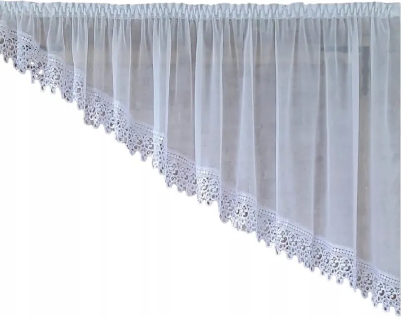 Készfüggöny 400x150,jobb oldali,fátyol,angol15cm