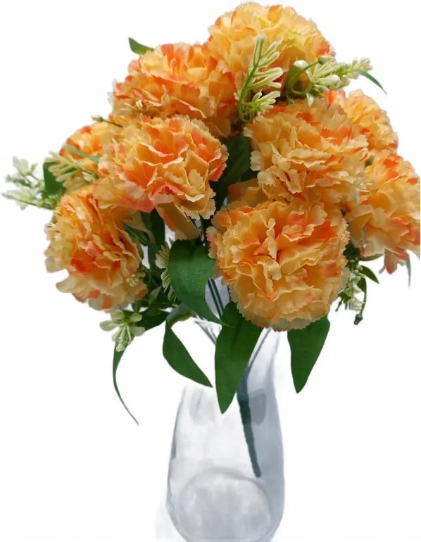 Dekorációs virágok Csokor Szegfű krém