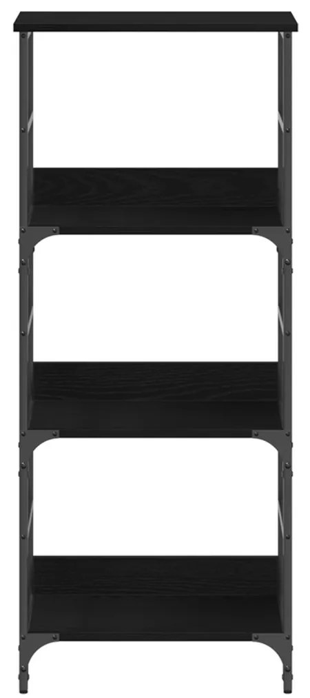 Könyvespolc Fekete Tölgy 50x33x117,5 cm Műanyag és Acél