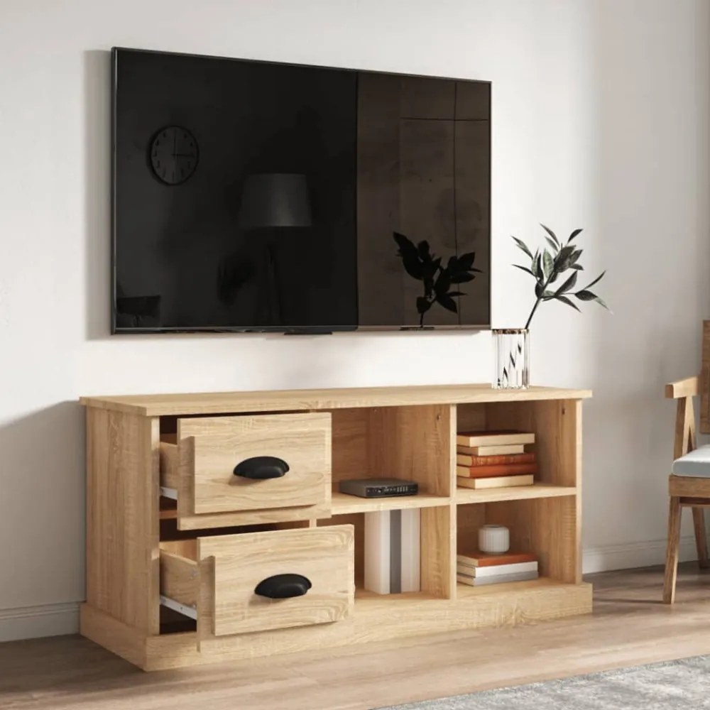 sonoma tölgy színű szerelt fa fali TV-szekrény 102x35,5x47,5 cm