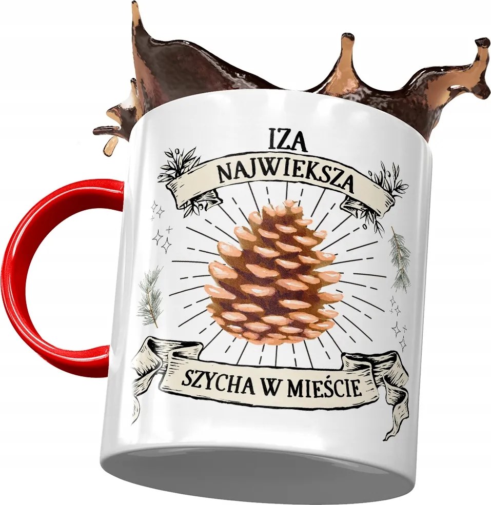 Piros Bögre Izabella Feleség Ajándék Nyomtatott Fotóval